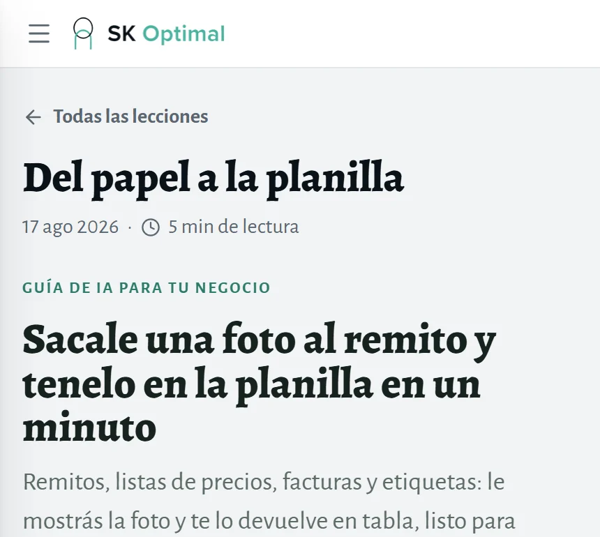 Una lección práctica de IA vista en el celular